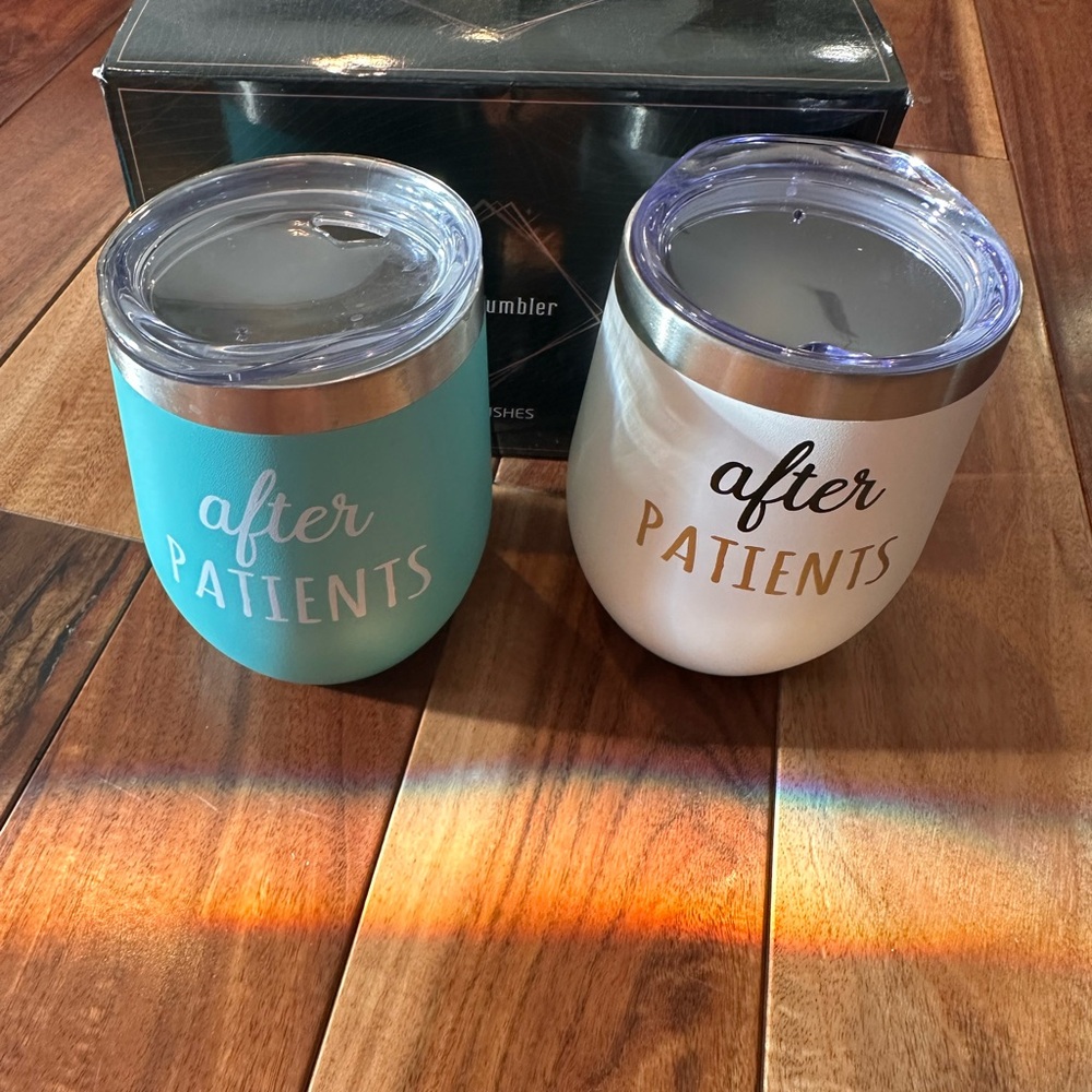 Lot of 2 wine tumblers new in box birthday Christmas Easter bachelorette